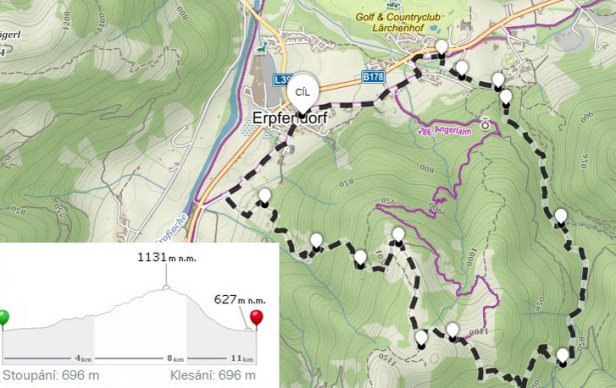 Grießbachklamm trasa